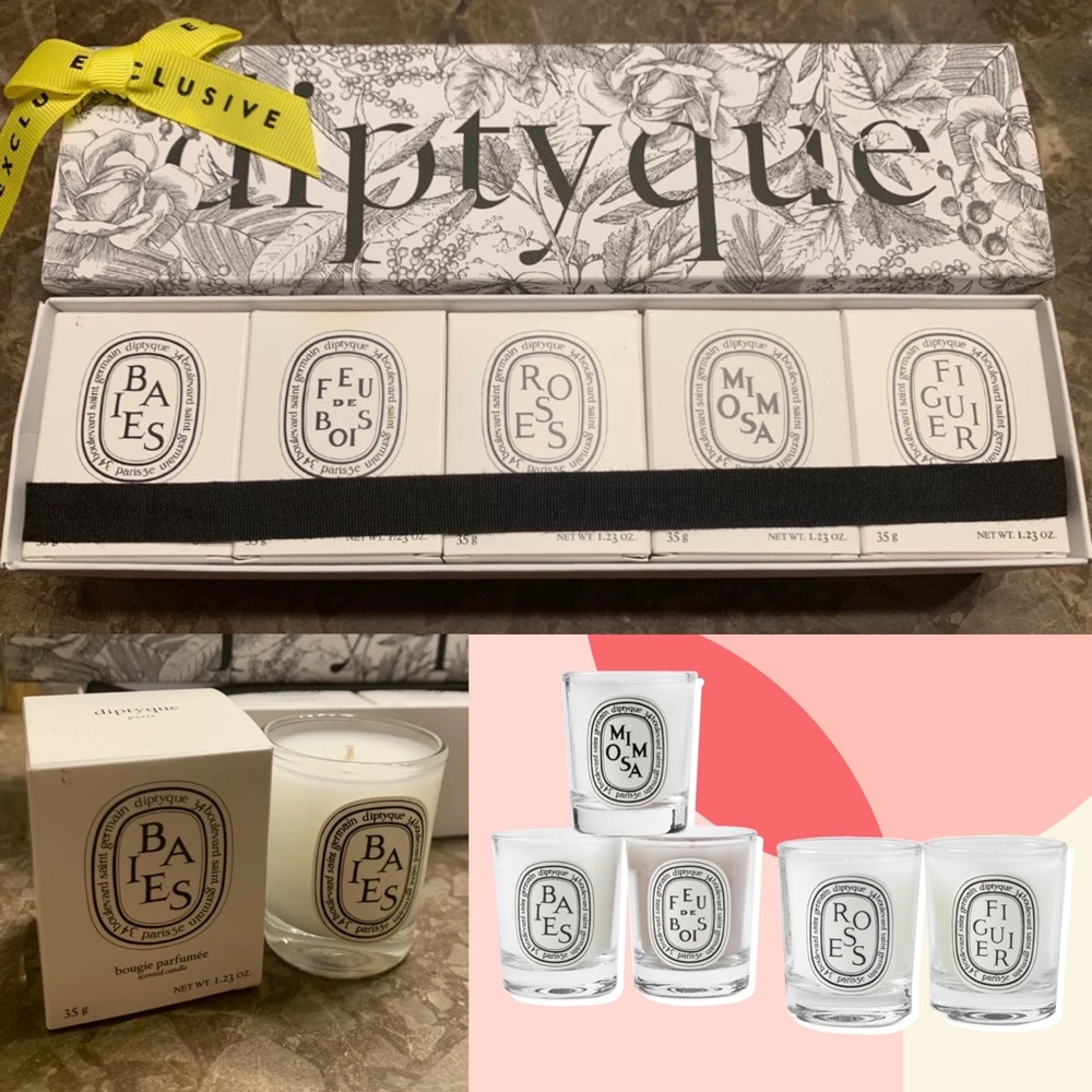 POSH Diptyque Mini Candle Set! 5 @ 1.23 oz each
